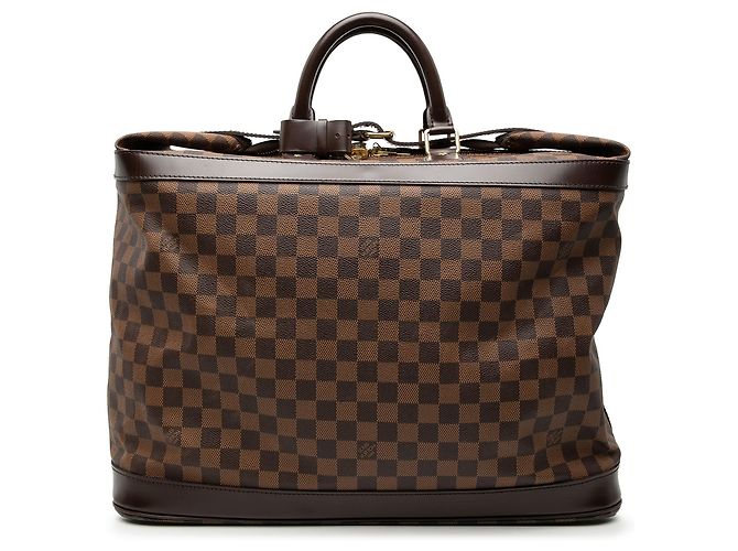 Borsa da viaggio Louis Vuitton Damier Ebene Grimaud marrone