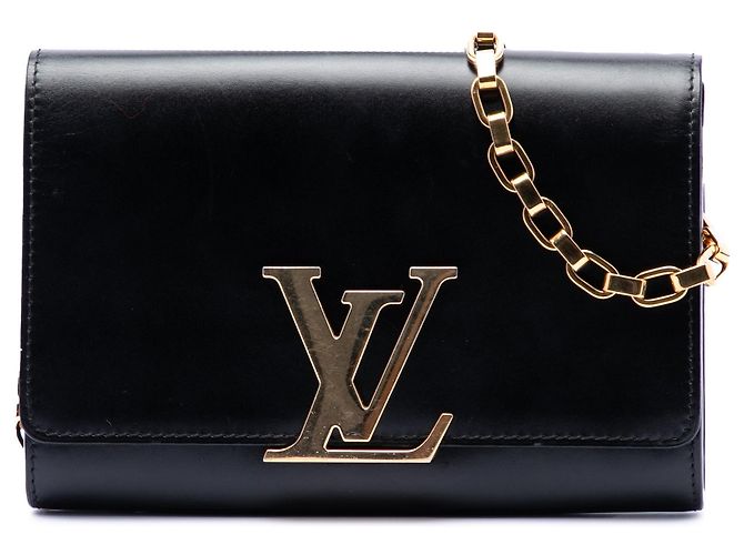 Borsa a Spalla Louis Vuitton Louise Chain GM Nera Nero