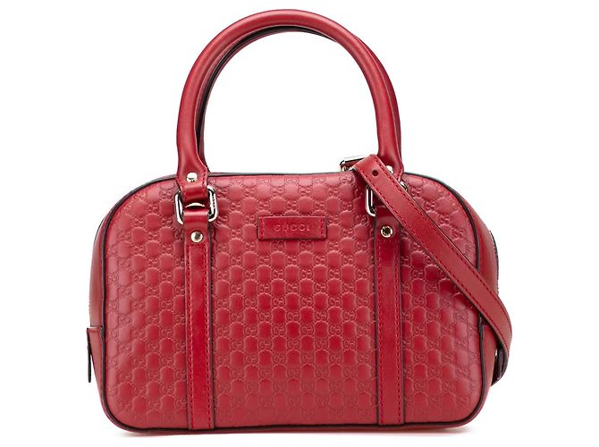 Bamboo Borsa Microguccissima Bree Small rossa di Gucci Rosso