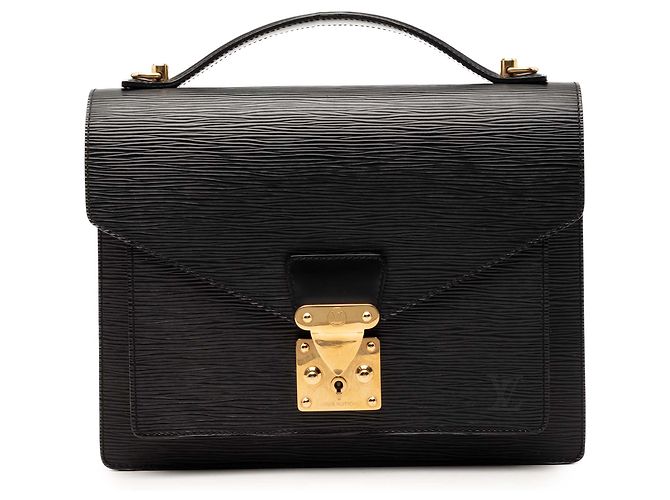 Borsa Louis Vuitton Epi Monceau 28 nera Nero