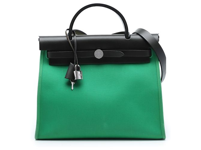 Borsa Hermès Toile Herbag Zip 31 Nera Nero
