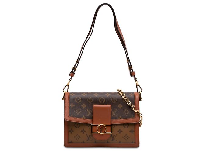 Borsa Louis Vuitton Monogram Reverse Dauphine MM marrone 