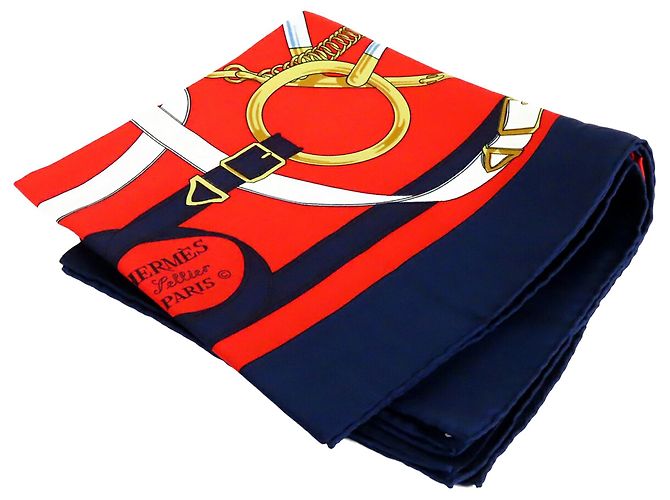 Sciarpa Hermès Eperon d Or 90 blu 