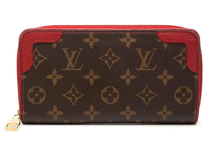 Brown Louis Vuitton Monogram Retiro Zippy Wallet