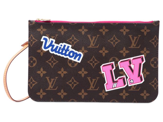 Pochette Louis Vuitton Monogram Patches Neverfull MM Marrom