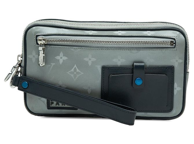 Clutch Louis Vuitton Monogram Satellite Alpha Grigio