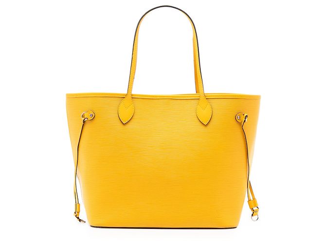 Borsa Tote Louis Vuitton Epi Neverfull MM gialla Giallo