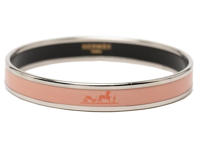 Pulsera Hermès Narrow Caleche Enamel Bangle rosa 65 Costume 