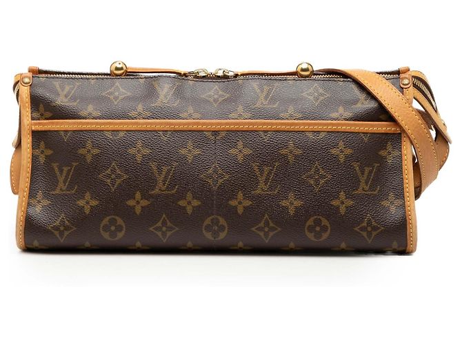 Borsa a tracolla lunga Louis Vuitton Monogram Popincourt marrone