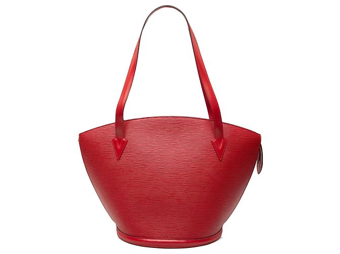Borsa a tracolla Louis Vuitton Epi Saint Jacques GM con tracolla lunga rossa Rosso