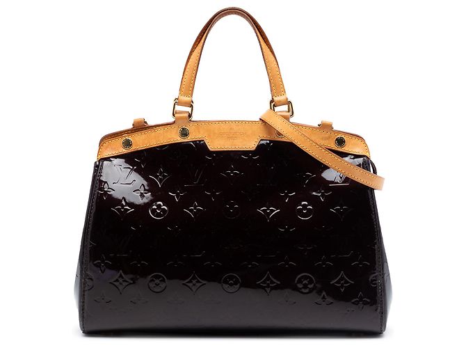 Bolsa Louis Vuitton Monogram Vernis Brea MM Roxo