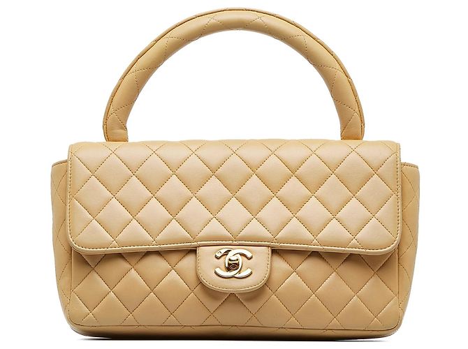 Sac à main à poignée Chanel Medium Kelly Parent Marron