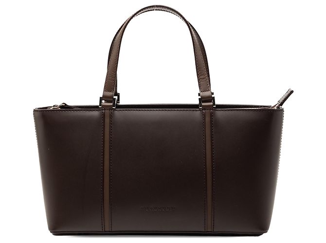 Borsa a mano in pelle marrone Burberry