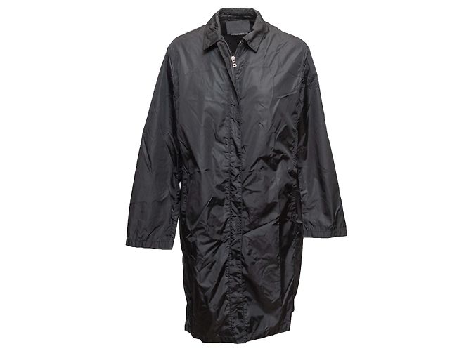 Vestido-abrigo de nylon negro Prada Talla IT 42
