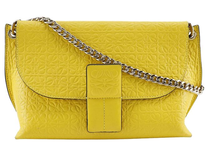 Borsa a tracolla Avenue in pelle Repeat Anagram LOEWE gialla Giallo