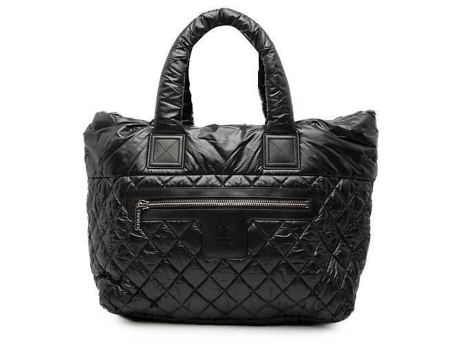 Tote Reversível Coco Cocoon em Nylon Acolchoado Medium Preto Chanel