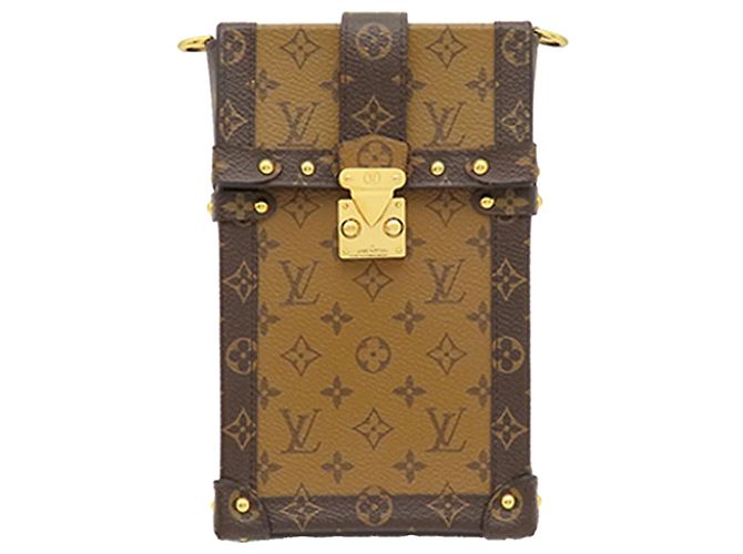 Borsa a tracolla Pochette Trunk Verticale Monogram Reverse marrone Louis Vuitton