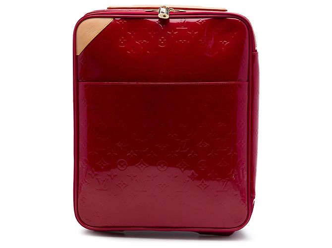 Borsa da viaggio Louis Vuitton Monogram Vernis Pegase 45 rossa Rosso