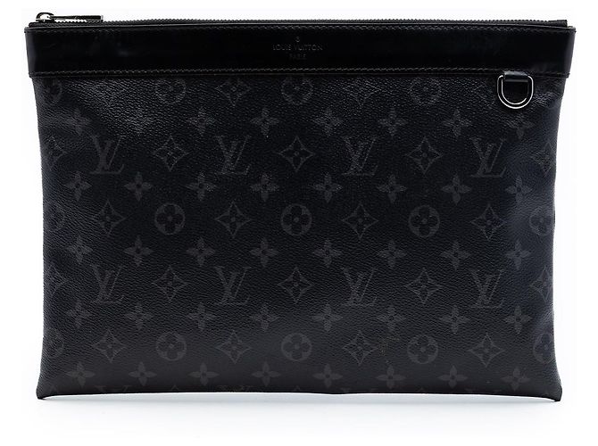 Pochette GM Discovery Louis Vuitton Monogram Eclipse nera - Clutch Nero