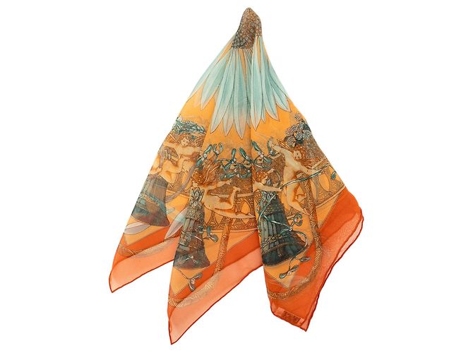 Sciarpa in seta Multi Hermès Amours 42 Multicolore