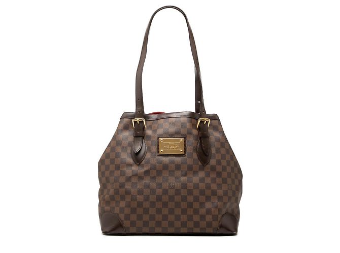 Louis Vuitton Damier Ebene Hampstead MM Tote Bag braun