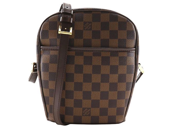 Borsa a tracolla Louis Vuitton Damier Ebene Ipanema PM Marrone