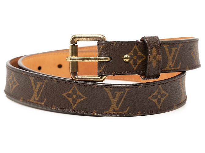 Cinturón Louis Vuitton Monogram Ellipse marrón Castaño