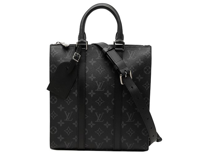 Borsa Satchel Louis Vuitton Monogram Eclipse nera Nero