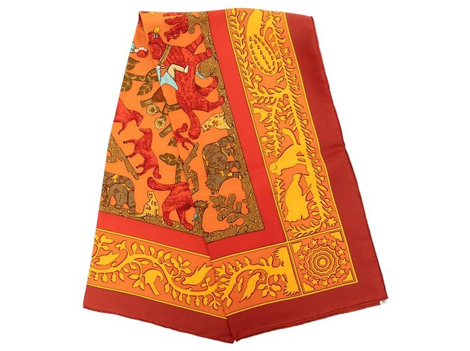Pañuelo de seda Hermès Multi Early America 90 Multicolor