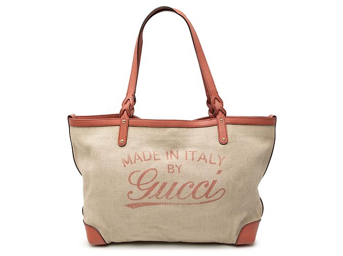 Tote Gucci Medium Canvas Craft Beige