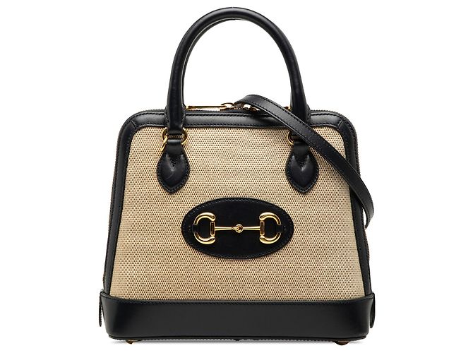 Borsa Gucci Small Canvas Horsebit 1955 Nera Nero