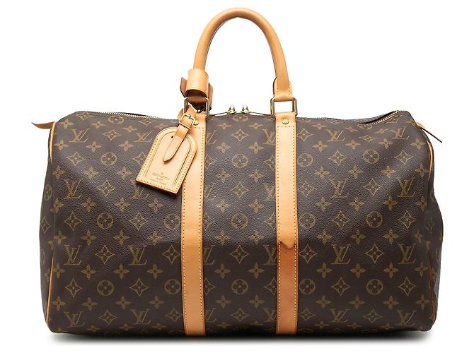 Borsa da viaggio Louis Vuitton Monogram Keepall 45 marrone