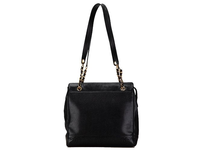 Borsa a tracolla Chanel Triple CC Caviar nera Nero