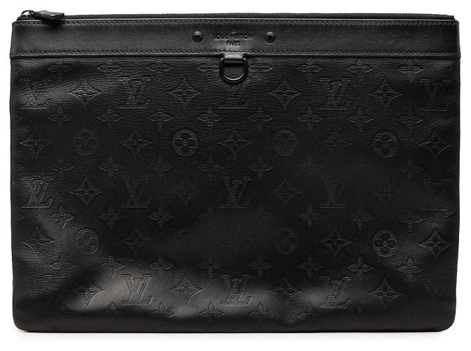 Pochette Louis Vuitton Monogram Shadow Discovery nera Nero