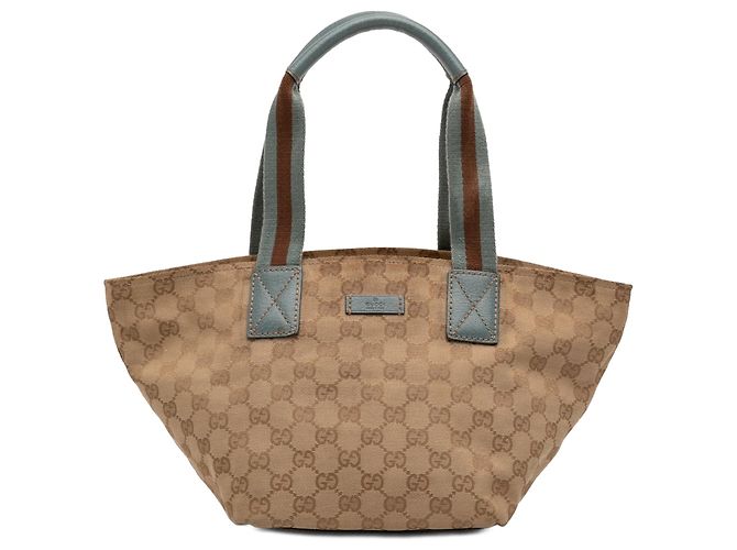 Tote Gucci GG Canvas Web bege