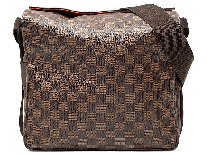 Borsa a tracolla Louis Vuitton Damier Ebene Naviglio marrone