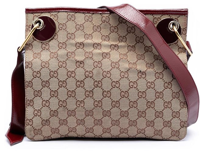 Bolsa transversal Gucci GG Canvas Eclipse bege