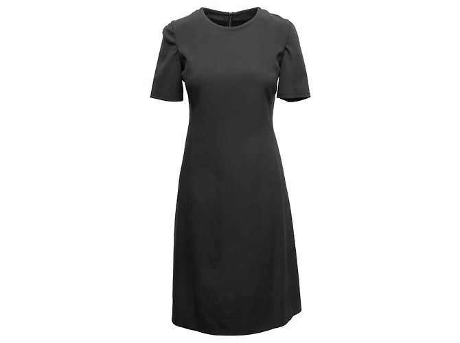 Schwarz Prada Kurzarmkleid Knieumspielende Länge Größe IT 42