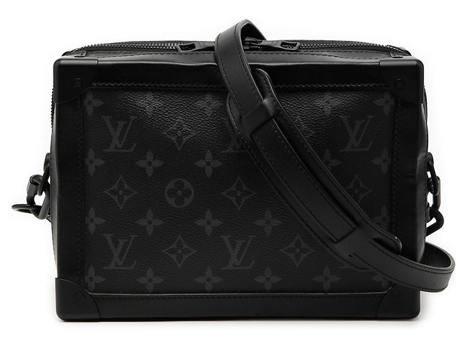 Bolsa transversal Louis Vuitton Monogram Eclipse Soft Trunk preta Preto