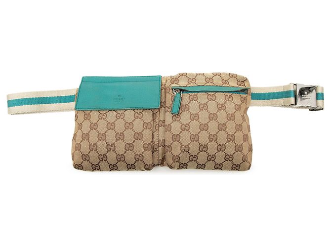 Borsa a tracolla Gucci GG Canvas Web beige