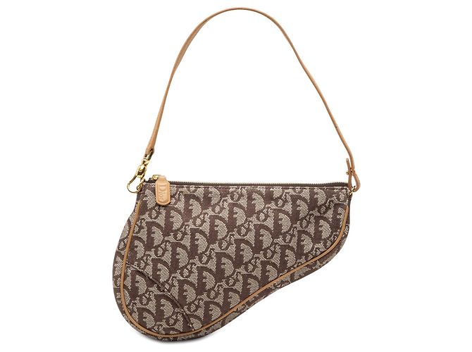 Borsa a tracolla Mini Diorissimo Canvas Saddle marrone Dior