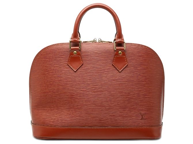 Sac à main Louis Vuitton Epi Alma PM Marron
