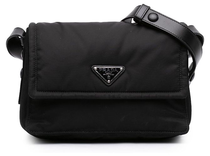 Bolsa transversal Prada Small Re Nylon acolchoada preta Preto