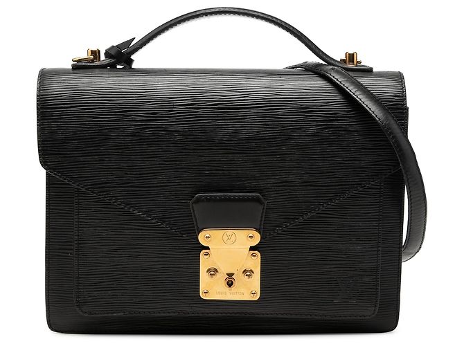 Borsa Louis Vuitton Epi Monceau nera Nero