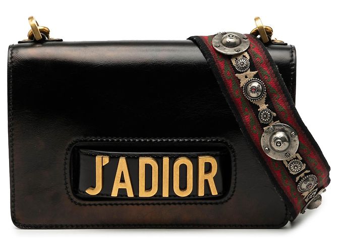 Borsa a tracolla J'Adior in pelle nera Dior Nero