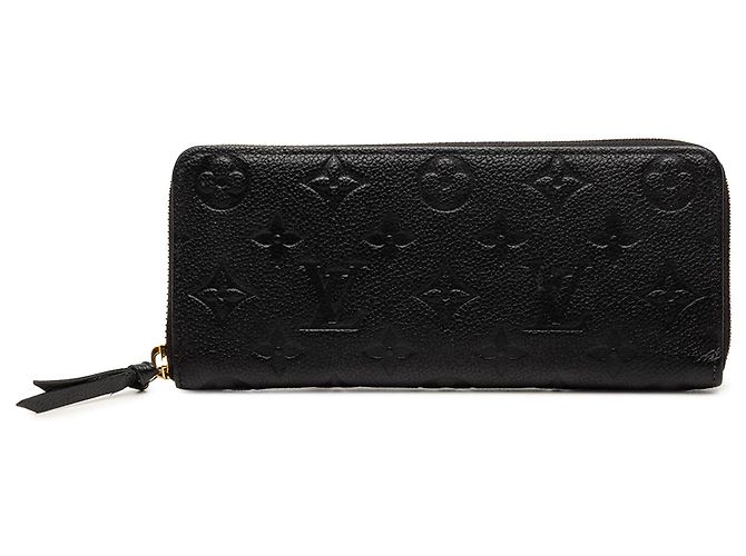 Black Louis Vuitton Monogram Empreinte Clemence Wallet Long Wallets