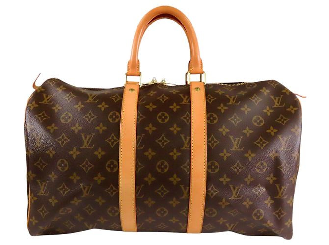 Borsa da viaggio Louis Vuitton Monogram Keepall 45 marrone