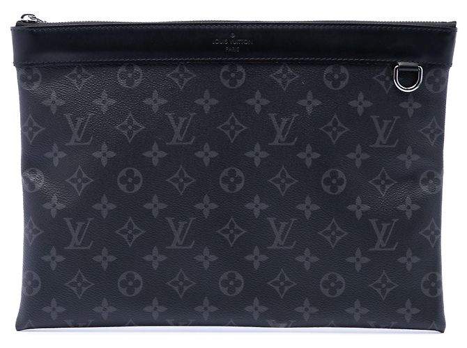 Pochette GM Louis Vuitton Monogram Eclipse Discovery nera - Clutch Nero