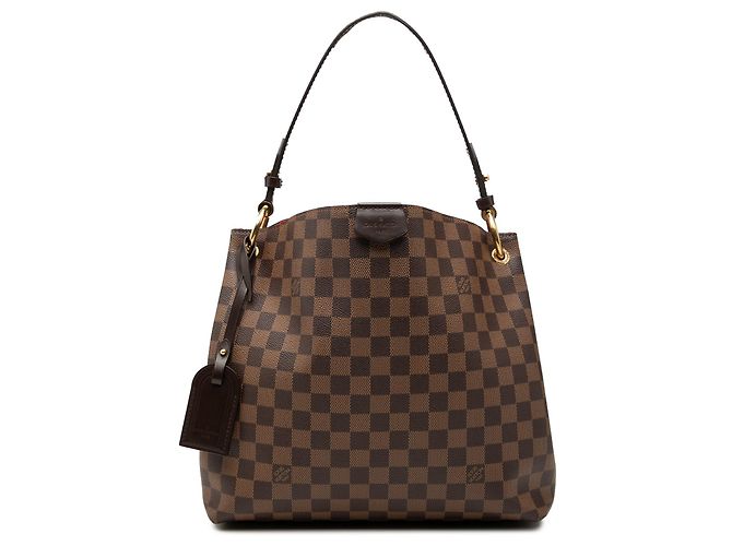 Borsa a tracolla Louis Vuitton Damier Ebene Graceful PM marrone