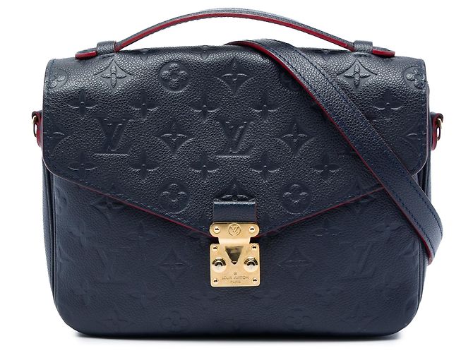 Borsa Satchel Pochette Metis Louis Vuitton Monogram Empreinte Blu